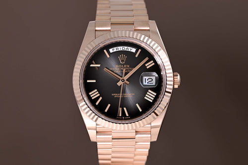 Rolex Day Date 40 Roségold 228235 - Full Set - Ombre Dial - Like NEW