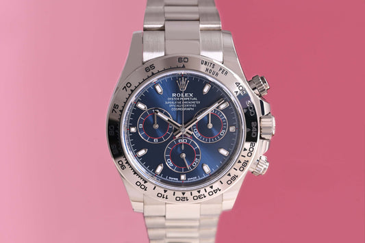 Rolex Daytona Weißgold 116509 - Blue Dial - Full Set