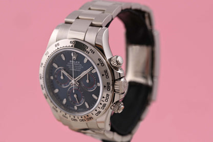 Rolex Daytona White Gold 116509 - Blue Dial - Full Set