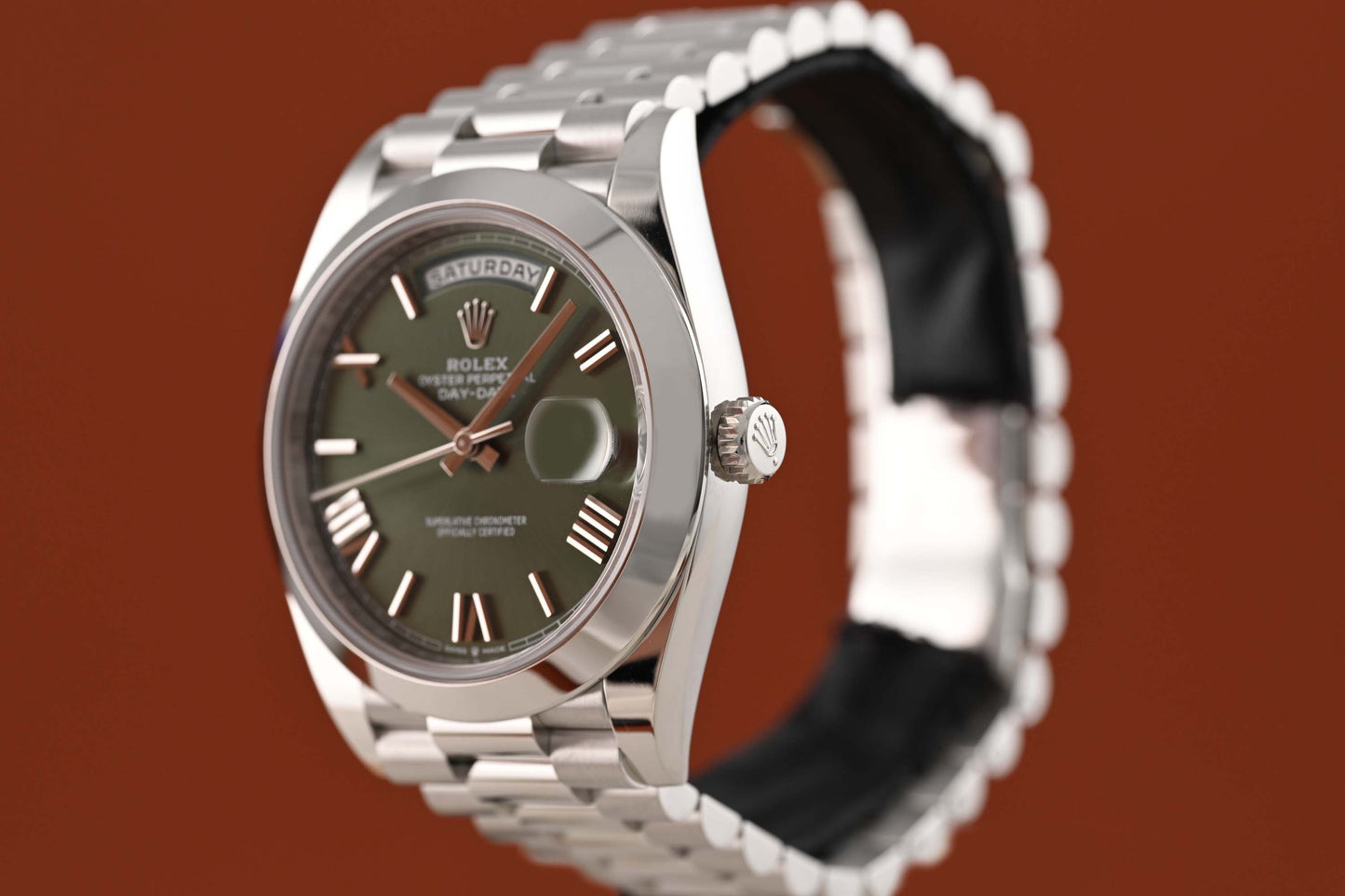 Rolex Day Date 40 Platin 228206 - Full Set - Green Dial