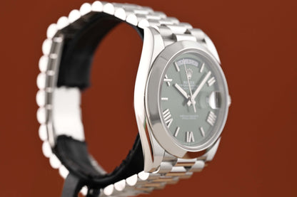 Rolex Day Date 40 Platin 228206 - Full Set - Green Dial