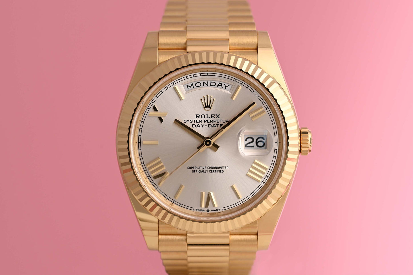 Rolex Day Date 40 Gelbgold 228238 - Silver Dial - Full Set