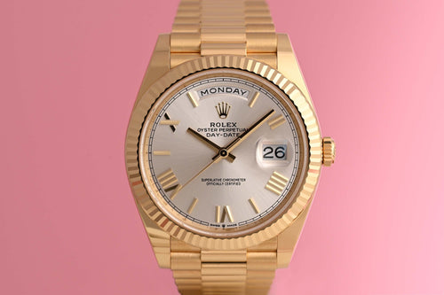 Rolex Day Date 40 Gelbgold 228238 - Silver Dial - Full Set