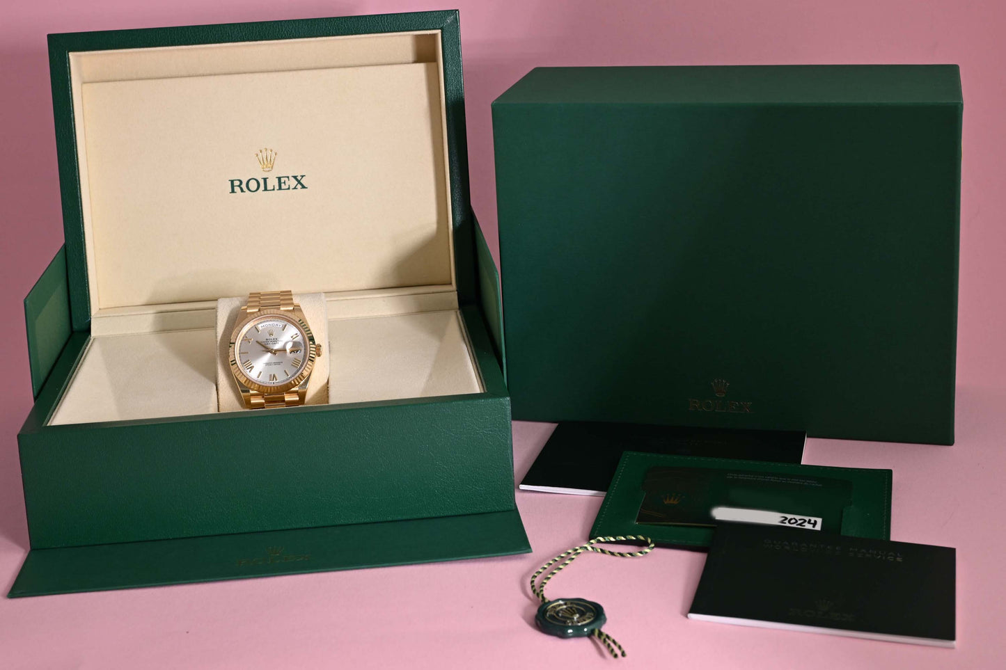 Rolex Day Date 40 Gelbgold 228238 - Silver Dial - Full Set