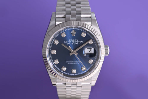 Rolex Oyster Perpetual Datejust 126234 - Blue Dia Dial - Full Set