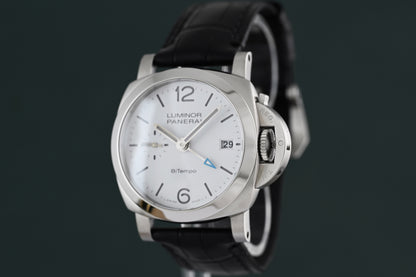 Panerai Luminor "Quaranta BiTempo" - PAM01367 - White Dial - Full Set