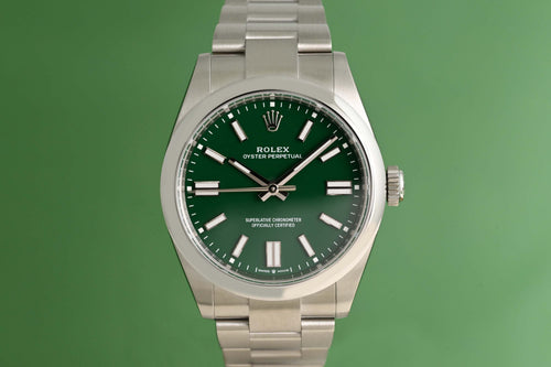 Rolex Oyster Perpetual 41mm 134300 - Green Dial - Full Set - NEW 2026