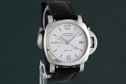 Panerai Luminor "Quaranta BiTempo" - PAM01367 - White Dial - Full Set