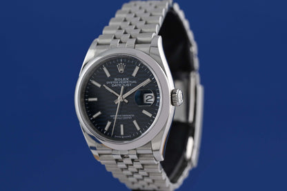 Rolex Oyster Perpetual Datejust 126200 - Blue Motif Dial - Full Set