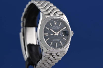 Rolex Oyster Perpetual Datejust 126200 - Blue Motif Dial - Full Set