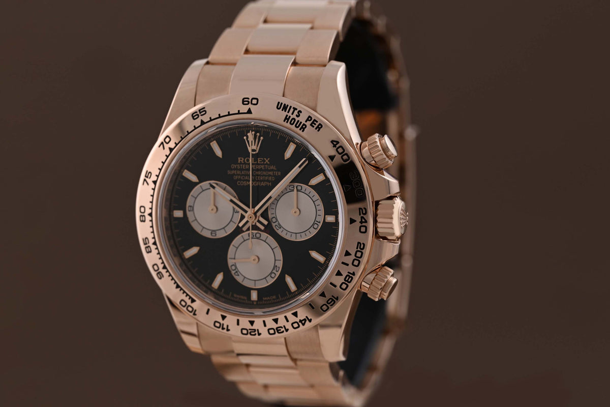 Rolex Daytona 126505 Rose Gold - Full Set - Black Dial