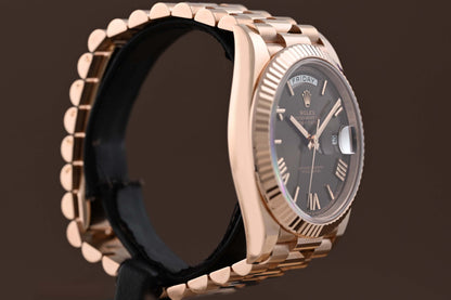 Rolex Day Date 40 Roségold 228235 - Full Set - Chocolate Dial
