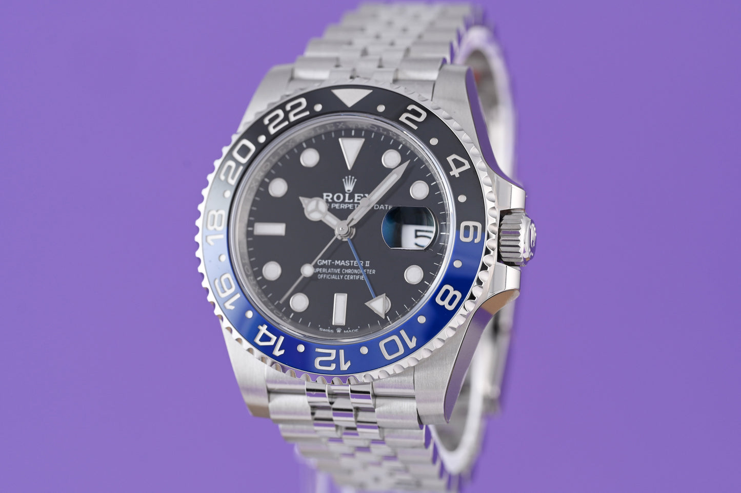 Rolex GMT Master II Batgirl 126710BLNR - Full Set