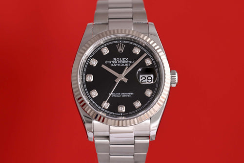 Rolex Oyster Perpetual Datejust 126234 - Black Dia Dial - Full Set