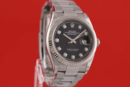 Rolex Oyster Perpetual Datejust 126234 - Black Dia Dial - Full Set