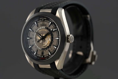 Omega Seamaster Aqua Terra 150M Worldtimer Titanium - Full Set