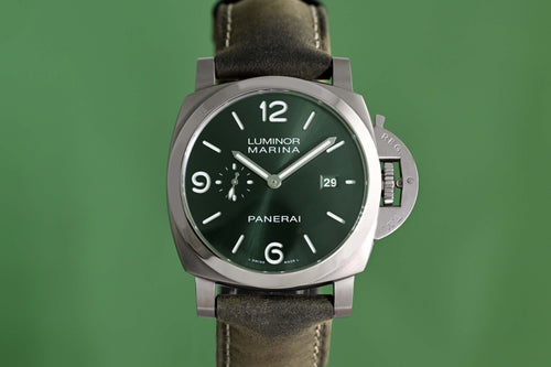 Panerai Luminor Marina Titanio - Green Dial - PAM03325 - Full Set