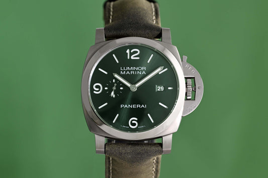 Panerai Luminor Marina Titanio - Green Dial - PAM03325 - Full Set