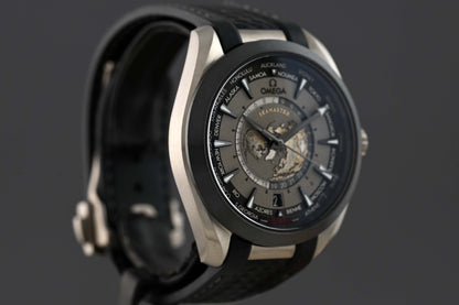 Omega Seamaster Aqua Terra 150M Worldtimer Titanium - Full Set