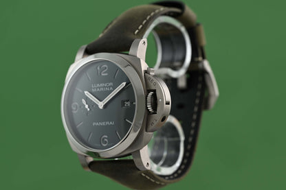 Panerai Luminor Marina Titanio - Green Dial - PAM03325 - Full Set