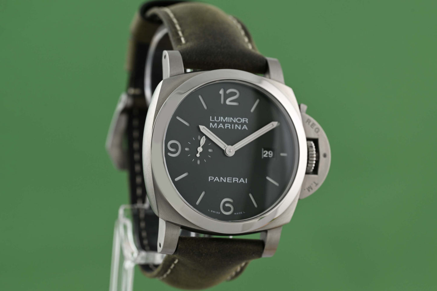 Panerai Luminor Marina Titanio - Green Dial - PAM03325 - Full Set