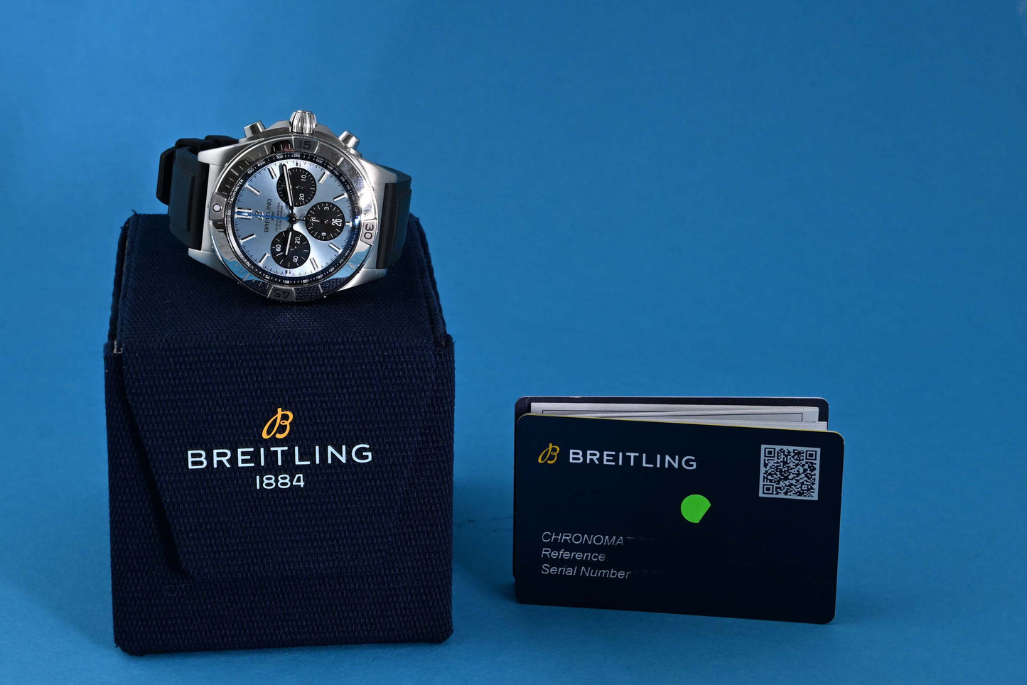 Breitling Chronomat B01 42 - Ice Blue Dial - Full Set