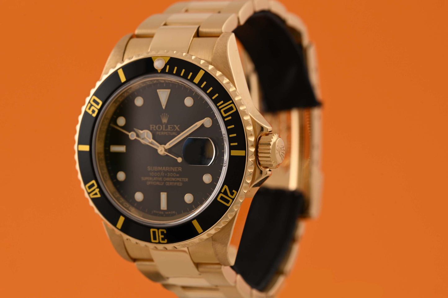 Rolex Submariner Yellow Gold - 16618 - Full Set - Rehaut