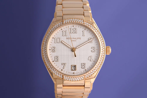 Patek Philippe Twenty~4 - Rose Gold - Silvery Satin-Finished Dial - Full Set