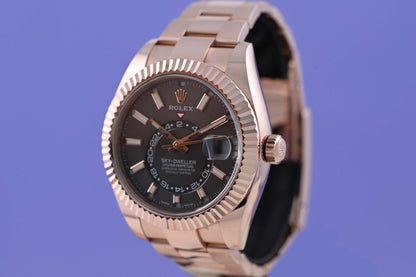 Rolex Sky-Dweller 326935 - Rose Gold - Rhodium Dial - Full Set - LC100