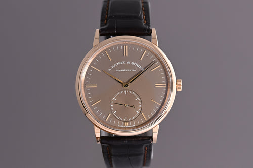 A. Lange & Söhne SAXONIA - Roségold - Brown Dial - Full Set