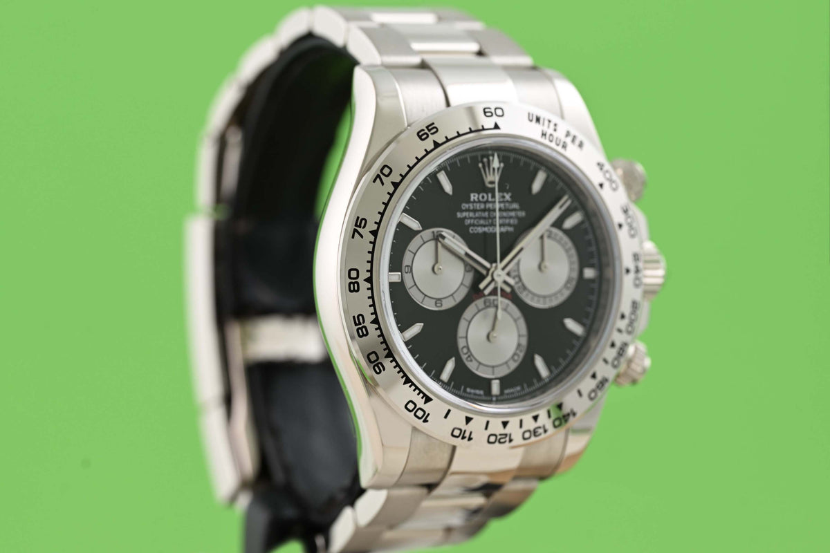 Rolex Daytona White Gold 126509 - Black Dial - Full Set - fresh Service