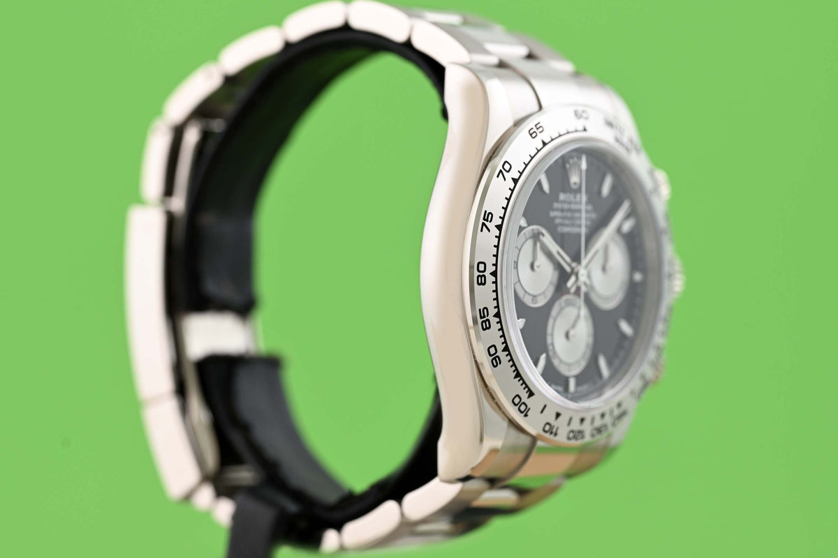 Rolex Daytona White Gold 126509 - Black Dial - Full Set - fresh Service