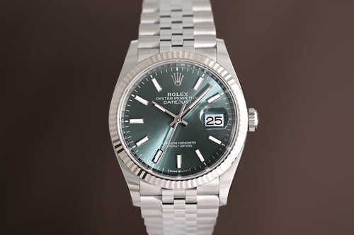 Rolex Oyster Perpetual Datejust 126234 - Full Set - Green Dial - New 2025