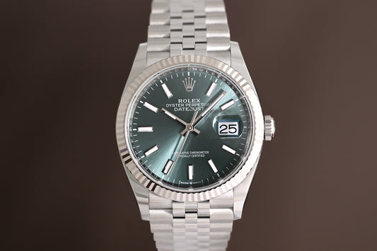Rolex Oyster Perpetual Datejust 126234 - Full Set - Green Dial - NEW 2025