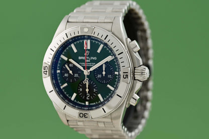 Breitling Chronomat B01 42 - Bentley Green Dial - Full Set