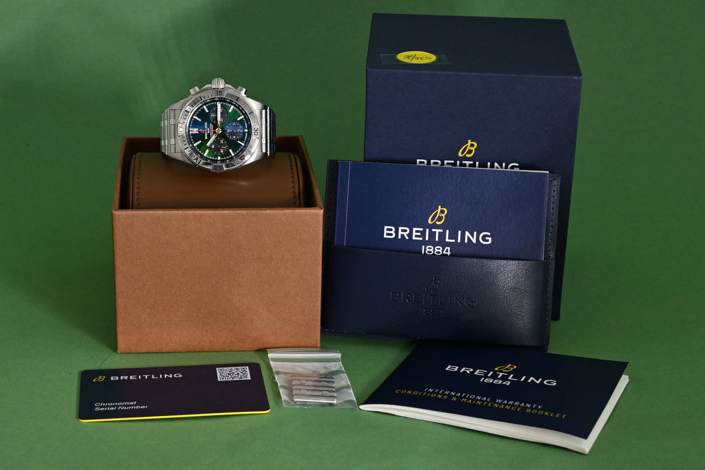 Breitling Chronomat B01 42 - Bentley Green Dial - Full Set