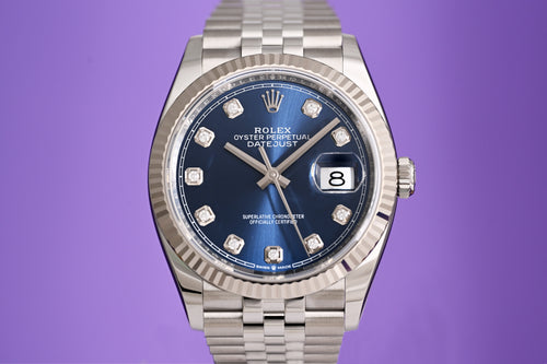 Rolex Oyster Perpetual Datejust 126234 - Blue Dia Dial - Full Set - New 2025