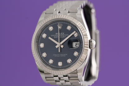 Rolex Oyster Perpetual Datejust 126234 - Blue Dia Dial - Full Set - New 2025