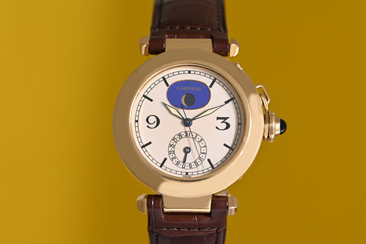 Cartier Pasha Moonphase - 18k Yellow Gold - Full Set