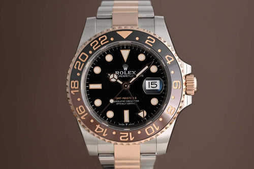 Rolex GMT Master II Rootbeer Steel/Rose Gold - 126711CHNR - Full Set