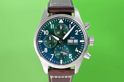 IWC Pilot's Watch Chronograph 41 - Green Dial - Full Set