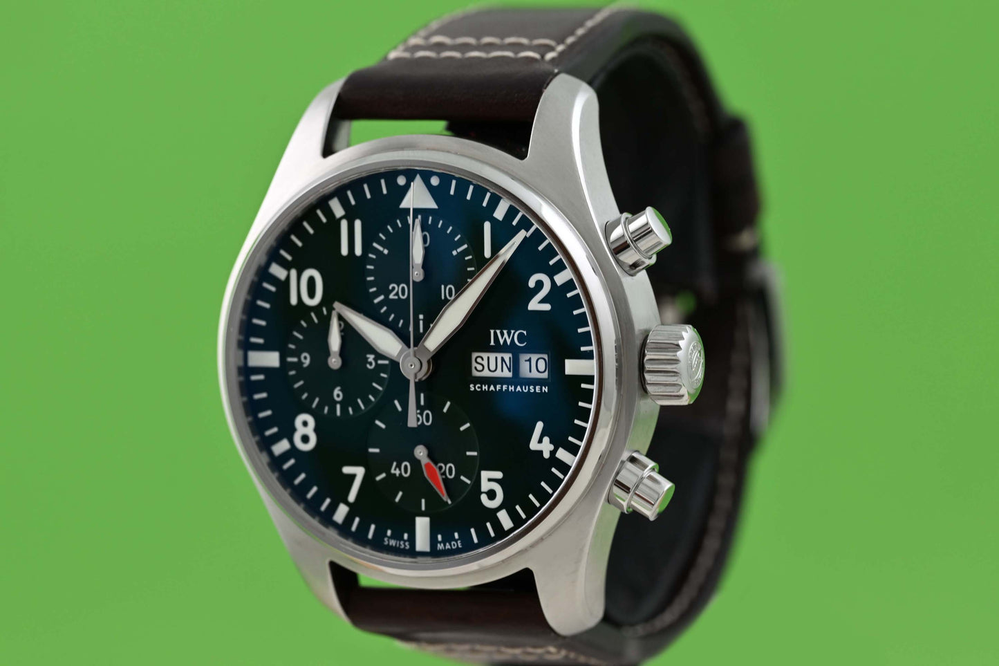 IWC Pilot's Watch Chronograph 41 - Green Dial - Full Set