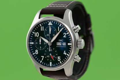 IWC Pilot's Watch Chronograph 41 - Green Dial - Full Set