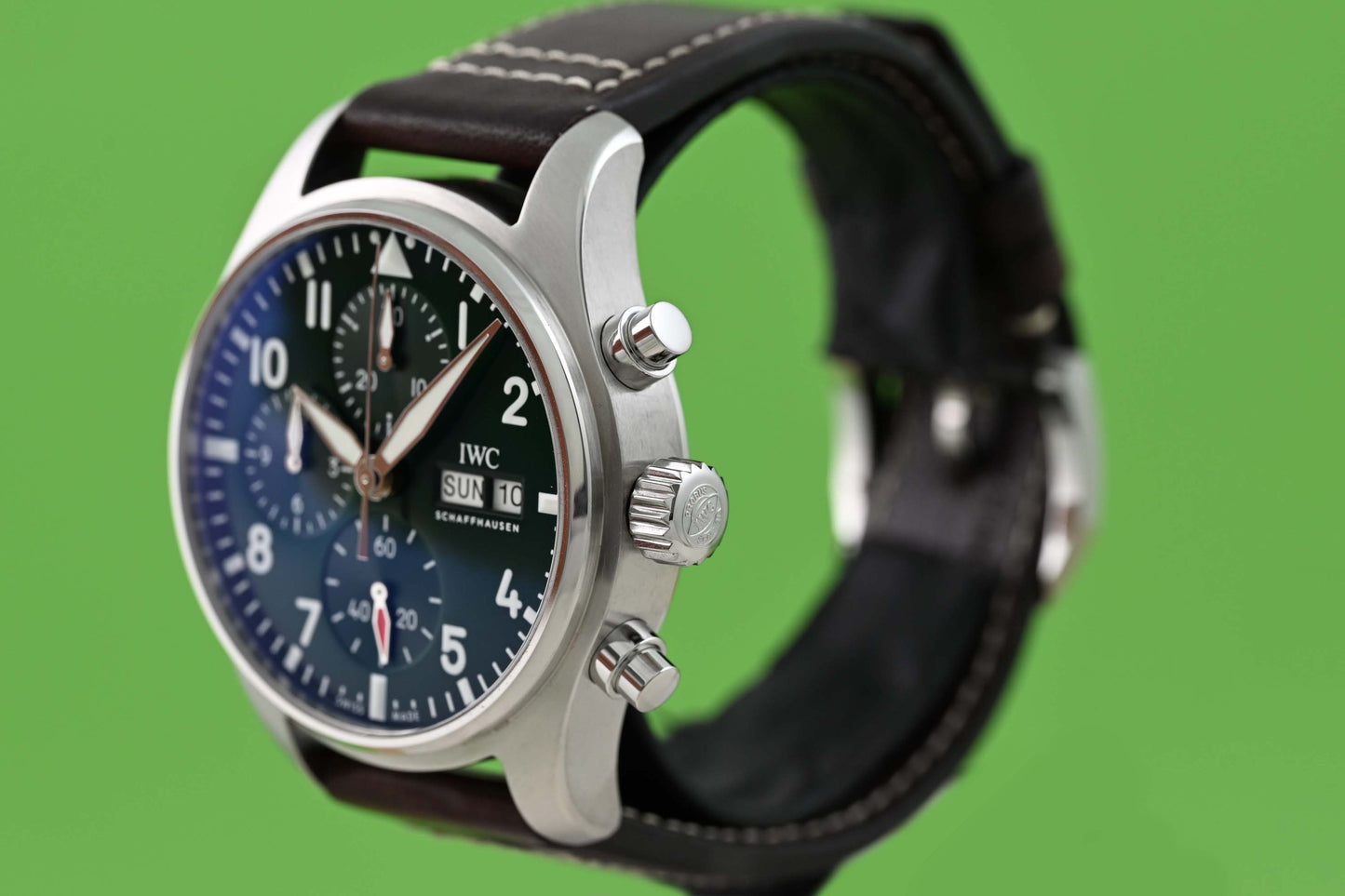 IWC Pilot's Watch Chronograph 41 - Green Dial - Full Set