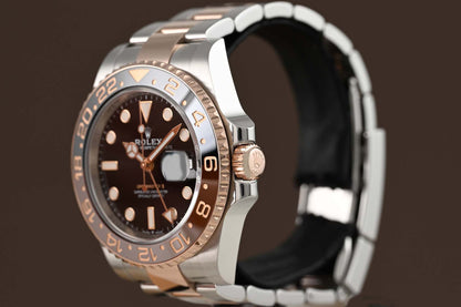 Rolex GMT Master II Rootbeer Steel/Rose Gold - 126711CHNR - Full Set