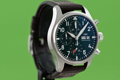 IWC Pilot's Watch Chronograph 41 - Green Dial - Full Set