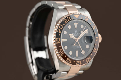 Rolex GMT Master II Rootbeer Steel/Rose Gold - 126711CHNR - Full Set