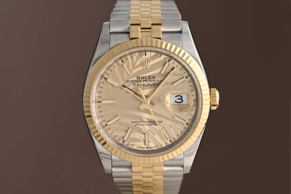 Rolex Oyster Perpetual Datejust 126233 - Full Set - Palm Dial
