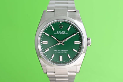 Rolex Oyster Perpetual 36mm 126000 Green Dial - Full Set - 2023
