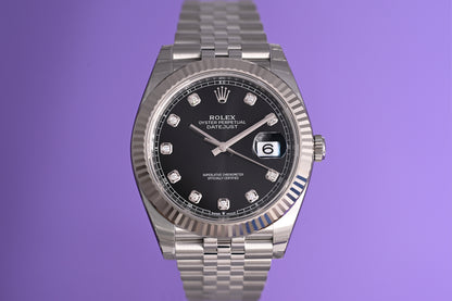 Rolex Datejust 41 - 126334 Black Dia Dial - Full Set - NEW